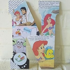 Custom Little Mermaid wooden letter